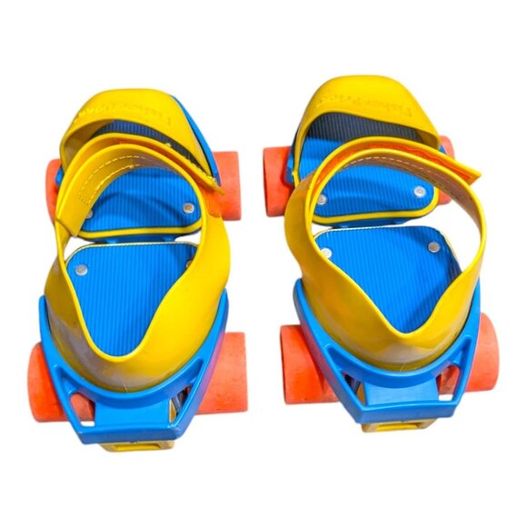 Vintage Fisher Price 1-2-3 Grow With Me Roller Skates Blue/Yellow - Adjustable - Picture 5 of 6